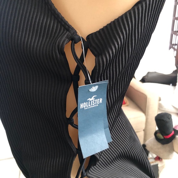 Lace Up One Piece Swimsuit - Picture 8 of 8